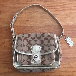Coach Signature Flap Shoulder Bag